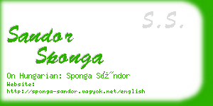 sandor sponga business card